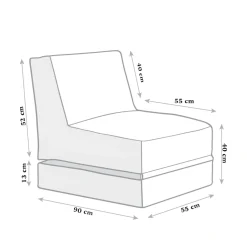 Pouf bain de soleil extérieur violet ARTA