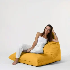 Pouf berlingot extérieur jaune ARTA