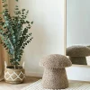 Pouf bouclette marron teddy design champignon BERLIN