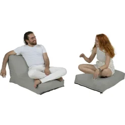 Pouf chaise longue extérieur gris ARTA