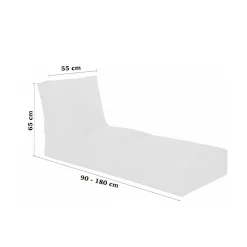 Pouf chaise longue extérieur jaune ARTA