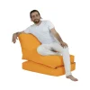 Pouf chaise longue extérieur orange ARTA