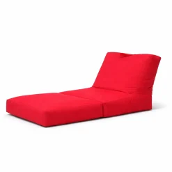 Pouf chaise longue extérieur rouge ARTA