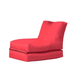 Pouf chaise longue extérieur rouge ARTA