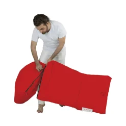 Pouf chaise longue extérieur rouge ARTA