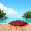 Pouf coussin de sol extérieur imperméable - rouge ARTA