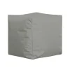 Pouf cube d'extérieur gris ARTA