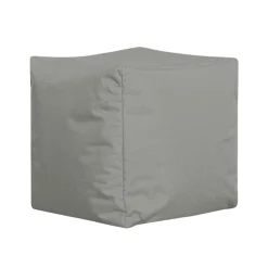 Pouf cube d'extérieur gris ARTA