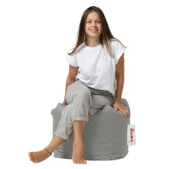 Pouf cube d'extérieur gris ARTA