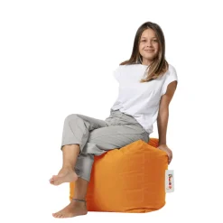 Pouf cube d'extérieur orange ARTA