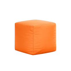 Pouf cube d'extérieur orange ARTA