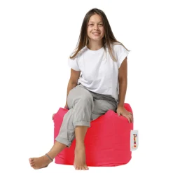 Pouf cube d'extérieur rose ARTA