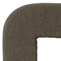 Pouf en tissu petite bouclette taupe foncé COLOMBUS