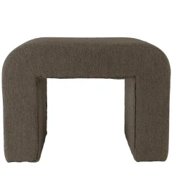 Pouf en tissu petite bouclette taupe foncé COLOMBUS
