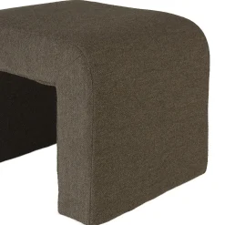 Pouf en tissu petite bouclette taupe foncé COLOMBUS