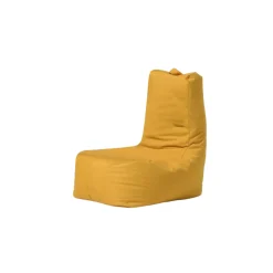 Pouf extérieur à dossier haut jaune ARTA