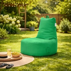 Pouf extérieur à dossier haut vert ARTA