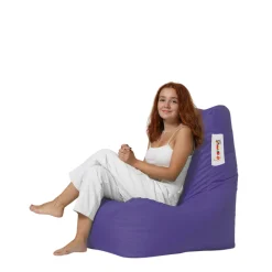 Pouf extérieur à dossier haut violet ARTA