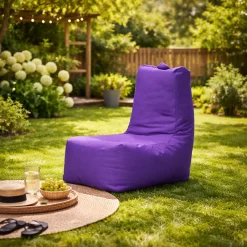 Pouf extérieur à dossier haut violet ARTA