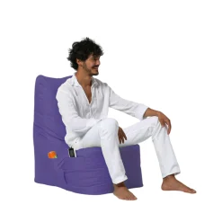 Pouf extérieur à dossier haut violet ARTA