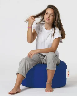 Pouf extérieur imperméable bleu - forme ronde ARTA