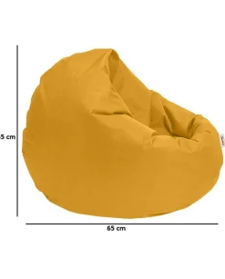 Pouf extérieur imperméable jaune 2 positions ARTA