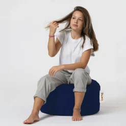 Pouf extérieur imperméable noir - forme ronde ARTA