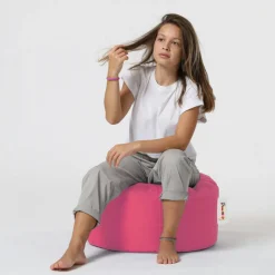 Pouf extérieur imperméable rose - forme ronde ARTA