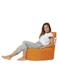 Pouf extérieur orange avec dossier ARTA