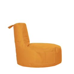 Pouf extérieur orange avec poches ARTA