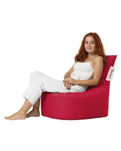 Pouf extérieur rouge avec dossier ARTA