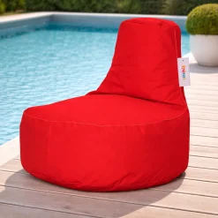 Pouf extérieur rouge avec poches ARTA