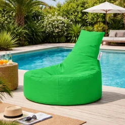 Pouf extérieur vert avec dossier ARTA