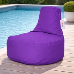 Pouf extérieur violet avec poches ARTA