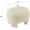 Pouf forme designen tissu petite bouclette beige COLOMBUS