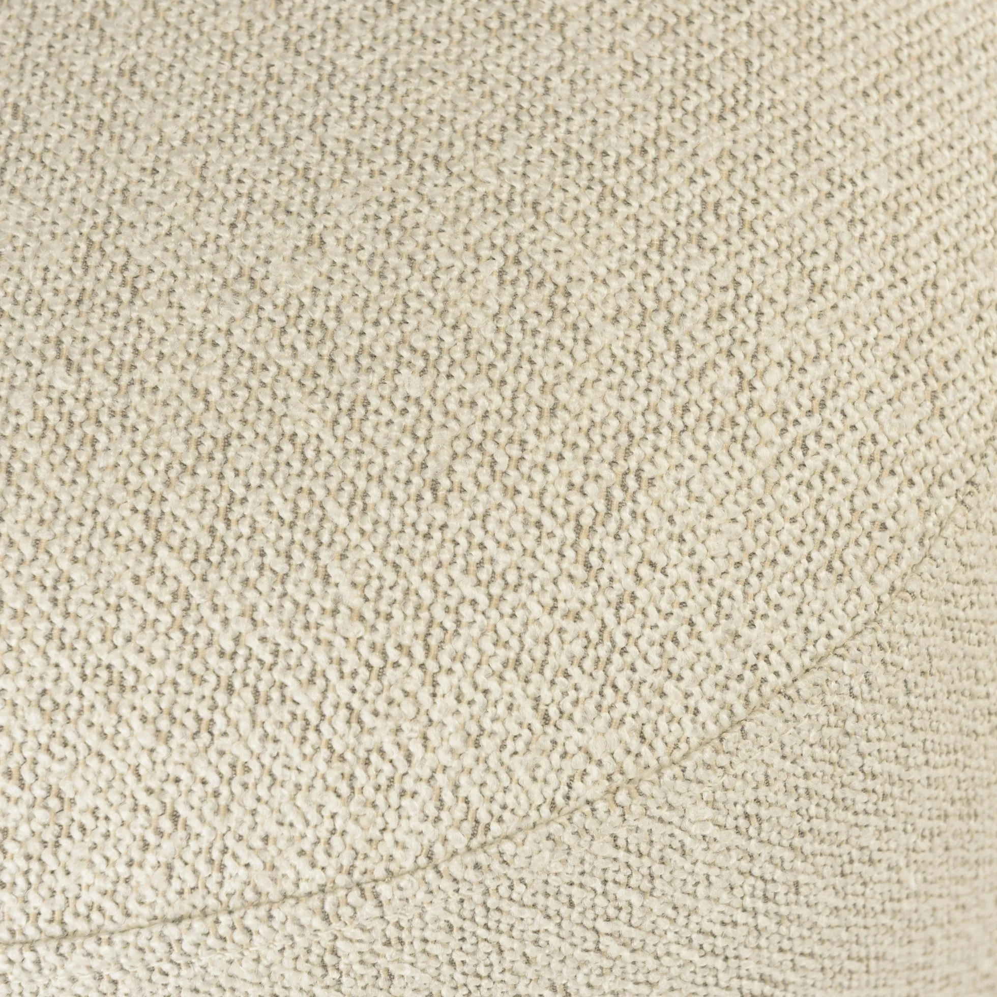 Pouf galet en tissu petite bouclette beige COLOMBUS