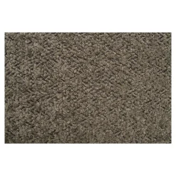 Pouf marron avec rangement, pieds en bois blond BRUGES
