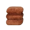 Pouf pivotant terracotta effet coussins empilés IENA