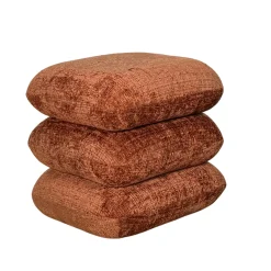 Pouf pivotant terracotta effet coussins empilés IENA