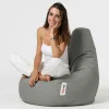 Pouf poire extérieur gris ARTA