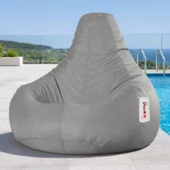 Pouf poire extérieur gris ARTA