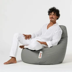 Pouf poire extérieur gris ARTA