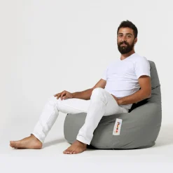 Pouf poire extérieur gris ARTA