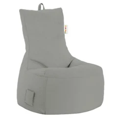 Pouf poire extérieur gris avec poches latérales ARTA