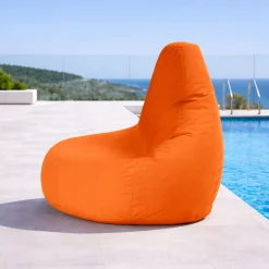 Pouf poire extérieur orange ARTA