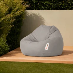 Pouf poire XXL extérieur gris ARTA