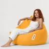 Pouf poire XXL extérieur jaune ARTA