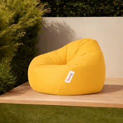 Pouf poire XXL extérieur jaune ARTA