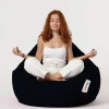 Pouf poire XXL extérieur noir ARTA