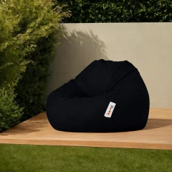 Pouf poire XXL extérieur noir ARTA